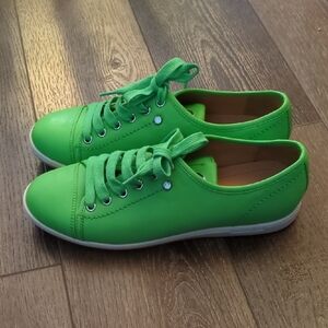 Longchamp Lime Green Sneakers